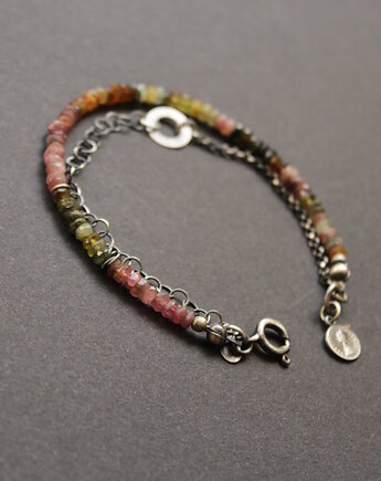 Bransoletka turmaliny w srebrze, fado