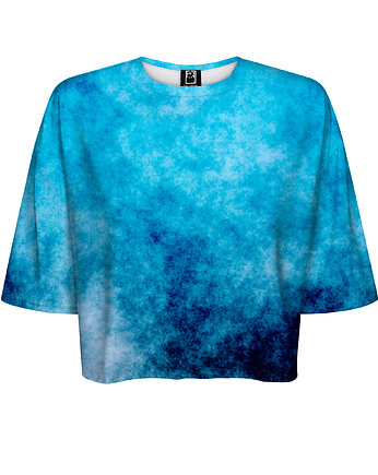 DR.CROW T-shirt Krótki CROP Blue Grunge, DrCrow