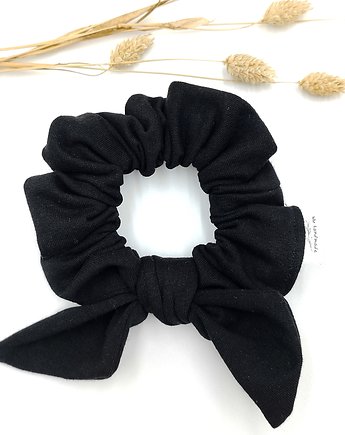 Scrunchie/frotka dresówka Black, wu handmade