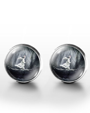 Kolczyki sztyfty - Magiczny las - grafika, yenoo