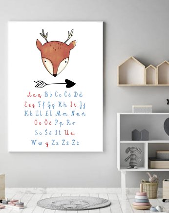 alfabet Montessori  plakat dla dzieci, Plakatowka