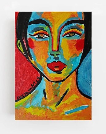 Obraz  fowizm portret kobiety ekspresjonizm, alice oil on canvas