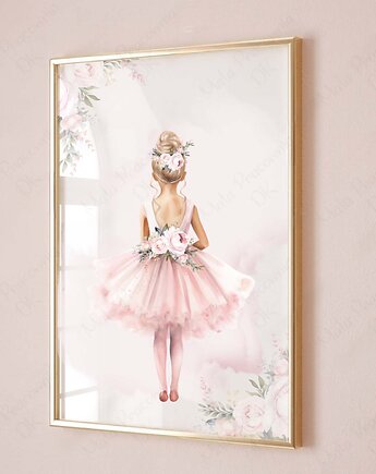 Plakat, obrazek baletnica, imię dziecka nr.12, Mała Pracownia DK