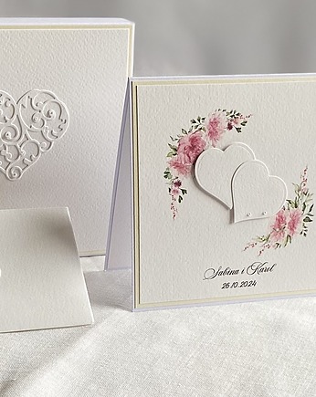 Kartka ślubna z pudełkiem i kopertą, WP 54, Anna Art and Crafts