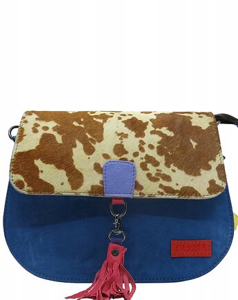 Torebka damska klasyczna zamszowa odpinany wymienny chwost brelok OLIVKA, Olivka Warsaw