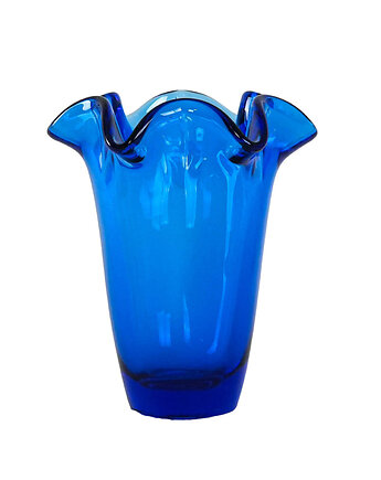 Wazon szklany kobaltowy, duński design, lata 70, produkcja: Dania, Przetwory design