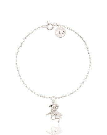 Bransoletka srebrna ze znakiem zodiaku Baran, LUO