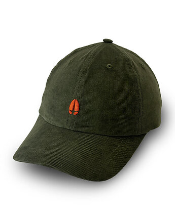 GEKON 6 panel - oliwkowa bawełniana czapka z daszkiem dad cap, OSOBY - Prezent dla Chłopaka