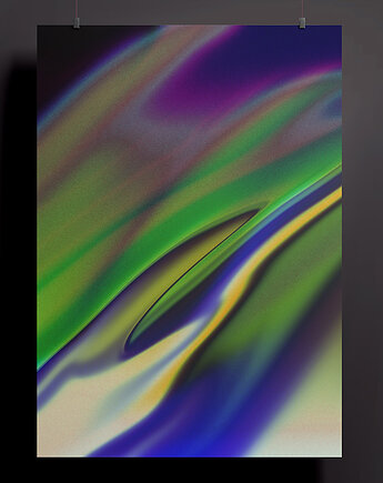 Plakat - abstrakcja - Petrol - A4 lub 30x40, Natalia Polasik