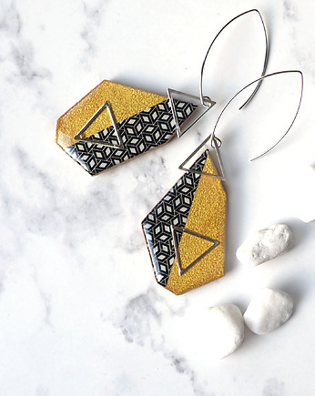 GEOMETRIO  unikatowe KOLCZYKI autorskie i efektowne, Chodelska Art Studio