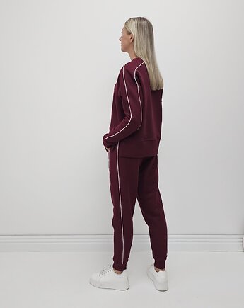 Sabela minimalistyczny komplet z lamówkami - Cherry, Ablush