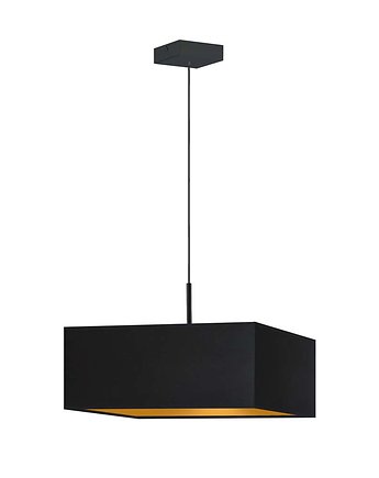 Czarna lampa wisząca do salonu BOGOTA GOLD, LYSNE