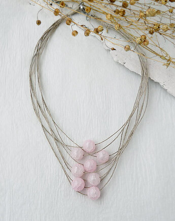 Groszki Naszyjnik lniany 003, galeria nuit