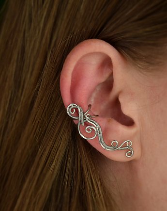 Nausznica  ażurowa na prawe ucho wire wrapping, Agata Rozanska