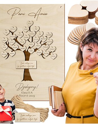 PERSONALIZOWANA Ramka Podziękowanie na DZIEŃ NAUCZYCIELA Zakończenie Roku, smxdsgn