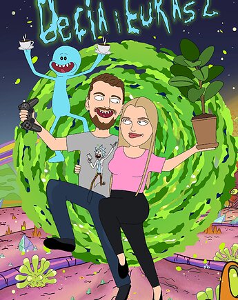 Plakat Rick & Morty portret  +  WYDRUK A2, landart