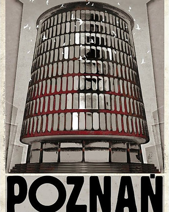 Poster Polska Poznań (R. Kaja) 98x68 cm w ramie, OSOBY - Prezent dla chłopaka na urodziny