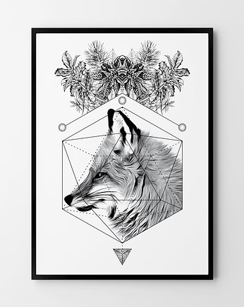 Plakat Geometryczny Lis, HOG STUDIO