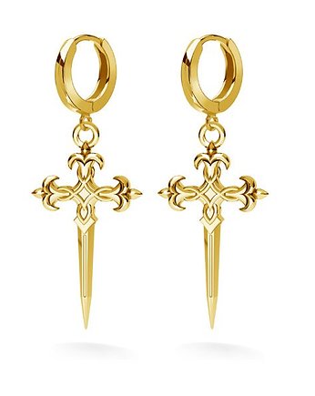 Kolczyki SZTYLETY- srebro złocone, ISSI Jewelry