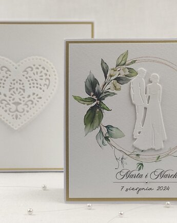 Kartka na ślub z pudełkiem i kopertą, WA 23B, Anna Art and Crafts