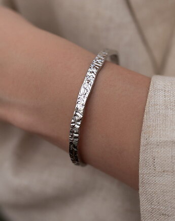 Srebrna bransoletka mankietowa ze stali chirurgicznej Paraiso Athea, Paraiso