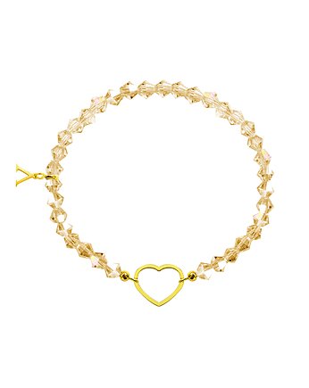 Bransoletka Beige Gold Heart, AFRODITTE COLLECTION