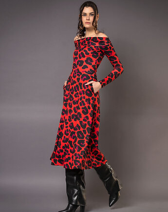 Sukienka z odsłoniętymi ramionami - Sandra Solar Tropic, milita nikonorov