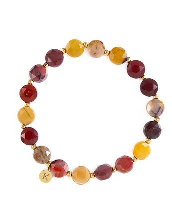 Bransoletka w jesiennych kolorach - Wersja Pozłacana, Kulka Bransoletki