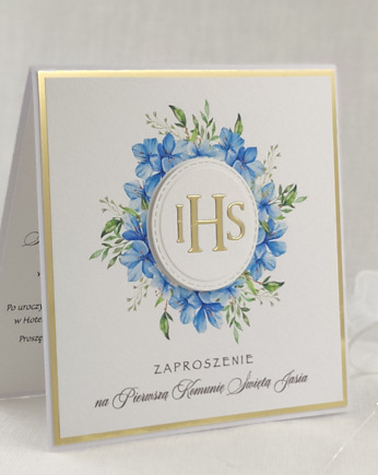 Zaproszenia na Komunię, wzór 12A, Anna Art and Crafts