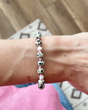 Bransoletka na gumce  BALI PINK, NOMAD