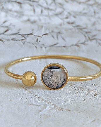 Bransoletka z różową hortensją, Slow Jewelry