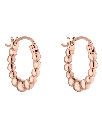Kolczyki koła z kuleczek z różowego złota, SOTHO