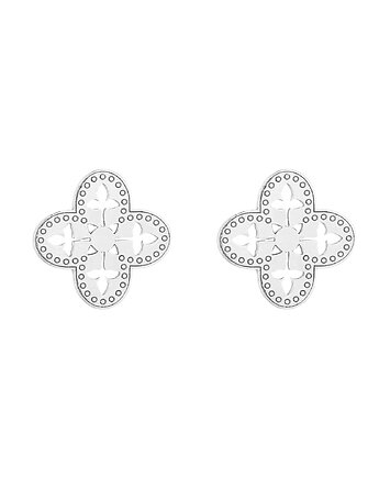 Srebrne kolczyki ażurowe rozetki, SOTHO