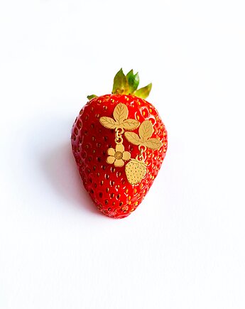 Fresa- kolczyki srebrne Truskawki- Strawberries & Cherries, BOSKE