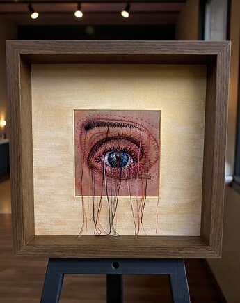 Obraz haftowany oko 3 D., PinPin Design