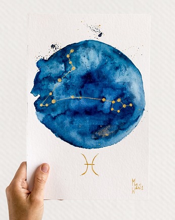 Plakat Gwiazdozbiór Ryb Znak Zodiaku RYBY, My Moment