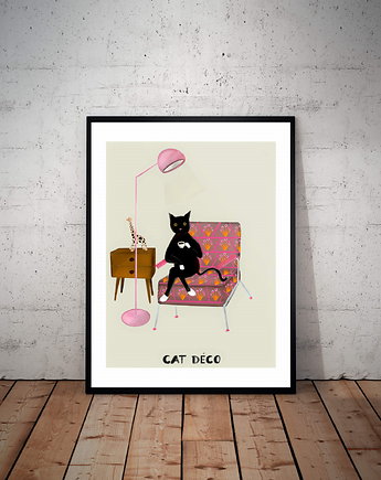 Plakat Cat Deco, kordecka art