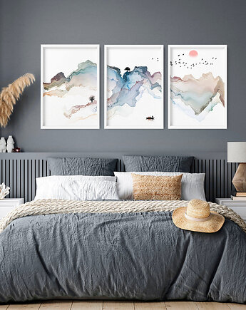 Plakat Tryptyk Czerwień w Górach, Harvest Maison