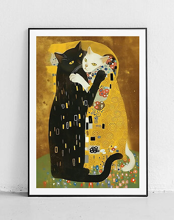 Plakat Zakochane Koty Klimta, Harvest Maison