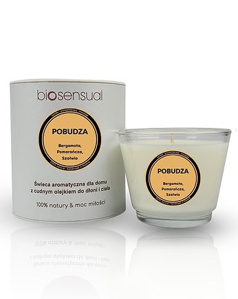 Świeca do masażu i aromaterapii POBUDZA 80g, Biosensual