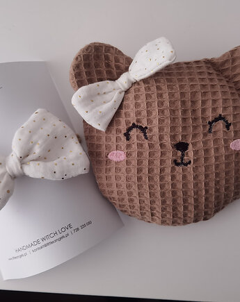 Termofor z pestek wiśni z personalizowaną osłonką plus kokardka, Little Angels