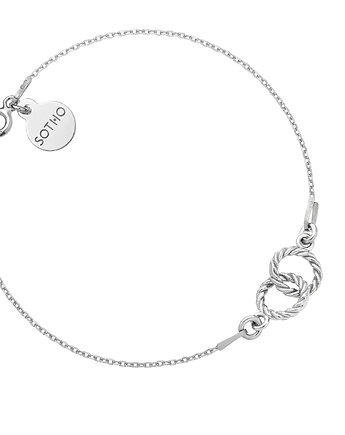 Srebrna bransoletka z dwoma kółeczkami, SOTHO
