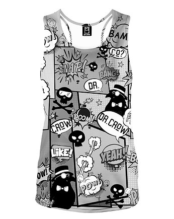 DR.CROW Bokserka Damska Komiks Black, DrCrow