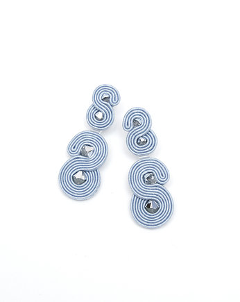 Kolczyki soutache - Blado niebieski Medium, maanuela