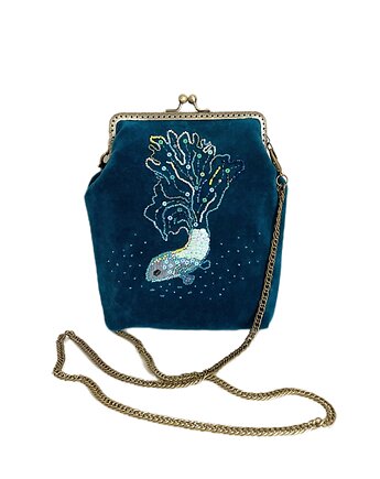 Torebka damska Rybka, torebka wieczorowa, torebka na ramię, IriShe Jewelry