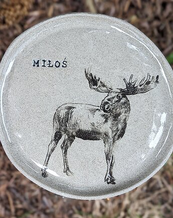 MIŁOŚ, talerz ceramiczny, 20 cm, MONIfaktura