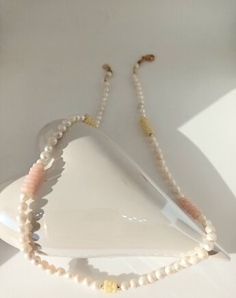 Naszyjnik z pereł naturalnych i koralików, s e n s e d  accessories