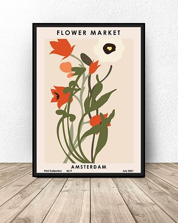 Plakat z kwiatami "Flower Market Amsterdam" A3 (297mm x 420mm), scandiposter