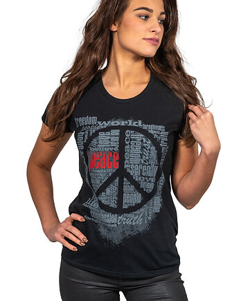 T-shirt damski UNDERWORLD Peace czarny, UNDERWORLD