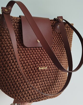 Torba QUEEN 2 (cynamon/ciemny brąz / złoto), WOO(L)OVE